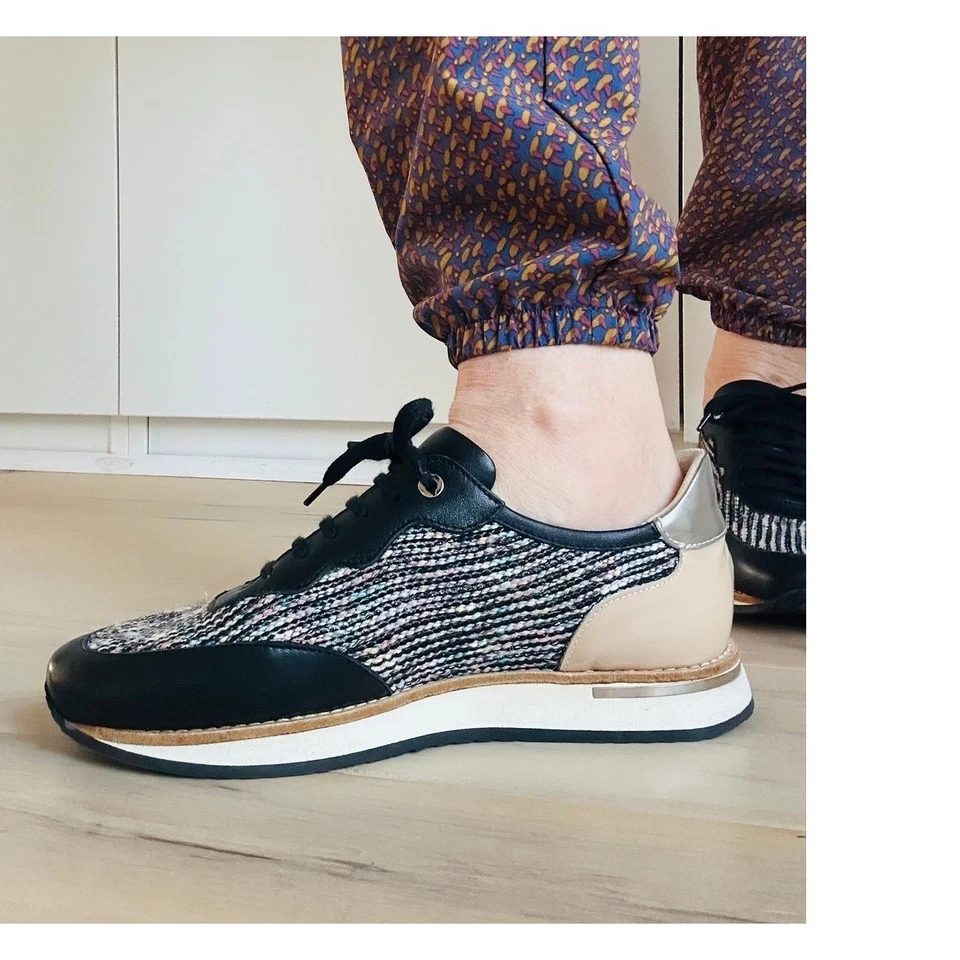 Zapatillas deportivas de diseñador Aquatalia talla 8,5 tweed charol ropa de calle ocio deportivo Foto 4 de 4