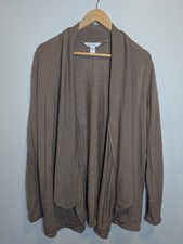 Athleta Womens Size S Pranayama Restore Wrap Soft Light Pocket Cardigan Brown