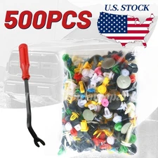 500xClips Car Body Plastic Push Pin Rivet Trim Moulding Fastener Screwdriver Kit