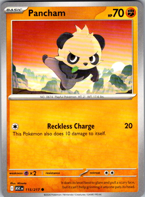 Pancham Common ME: Ascended Heroes 115/217 NM AH-FIC10