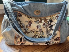 Looney Tunes Loveables Denim Diaper Bag w/ Zi...