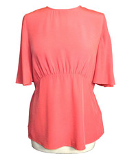 NEW WAREHOUSE 🌺 GORGEOUS PINK VISCOSE BLEND TOP 🌺 SIZE 10  # 111