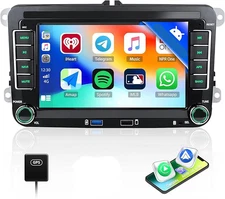 CAMECHO CarPlay Android Car Stereo 7 Inch for VW Polo Caddy Skoda Seat A3037