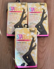 Star Spanx Ribbed Row Shaping Tights Backdrop Black Size C NIP 3 Packages