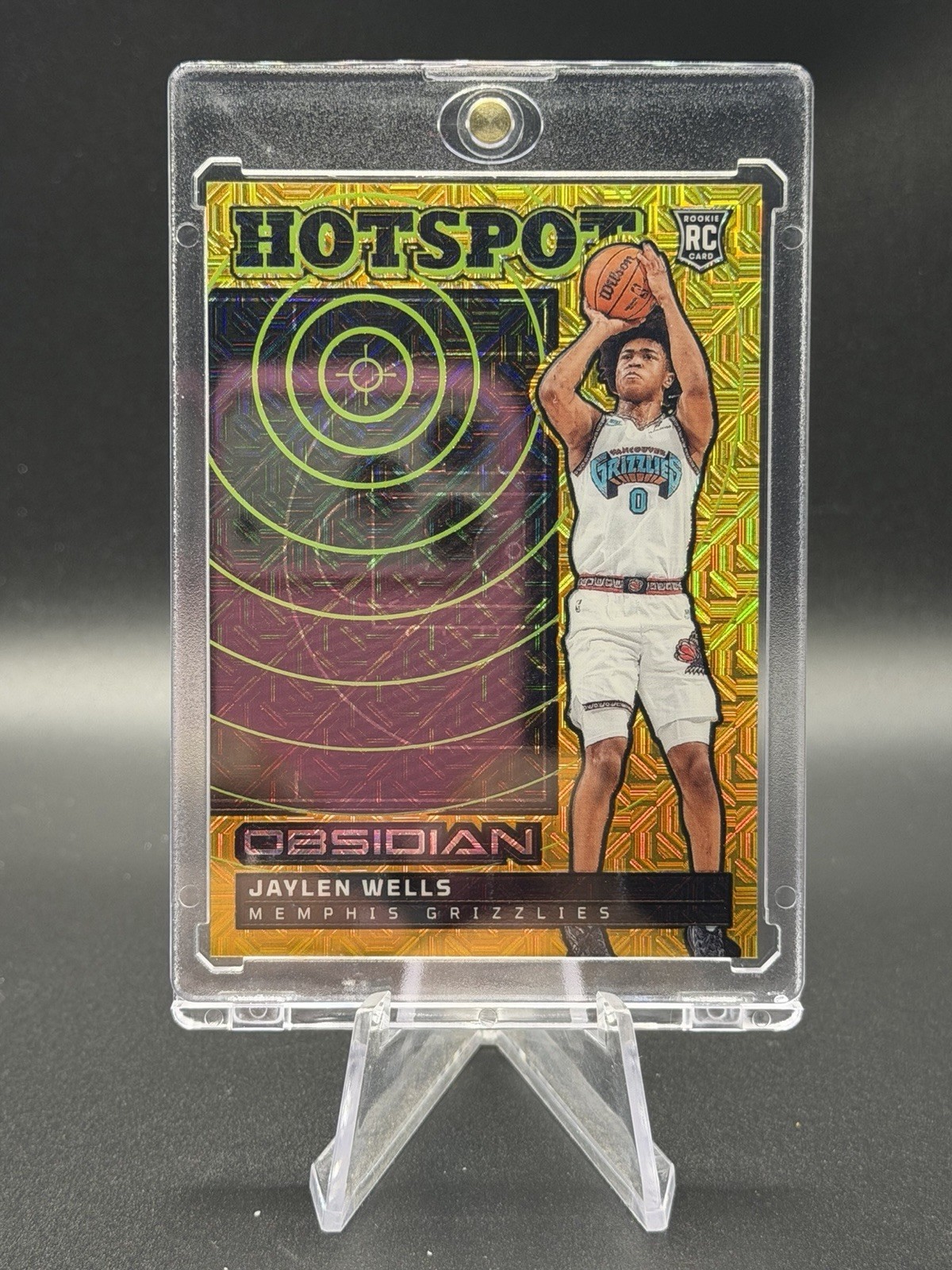 2024 Panini Obsidan Jaylen Wells Hotspot RC Gold Mojo 9/10