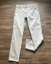 GREYSON Pants Montauk Sport Trouser 33/32 Light Grey Golf Tech Casual Stretch