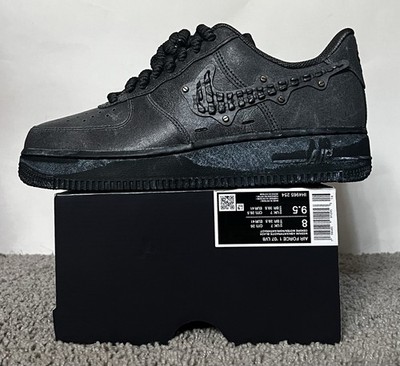 Size 8M- Nike Air Force 1 '07 LV8 Metalwork Ash Anthracite Black IH4965-254