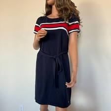 Tommy Hilfiger Womens S Navy Blue T Shirt Dress Short Sleeve Cotton Stretch