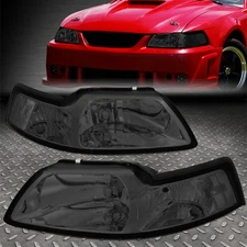FOR 99-04 FORD MUSTANG OE STYLE SMOKED LENS CLEAR CORNER HEADLIGHT HEAD LAMPS