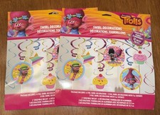 2 Pack Trolls Swirl Decorations 12 Piece Foil Value Pack Birthday Party New