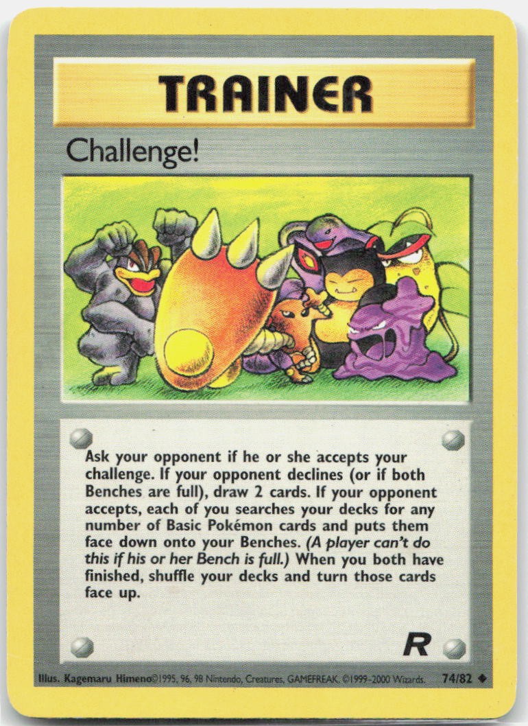 Challenge! 74/82 Uncommon Team Rocket Pokemon Unlimited Moderately Played
