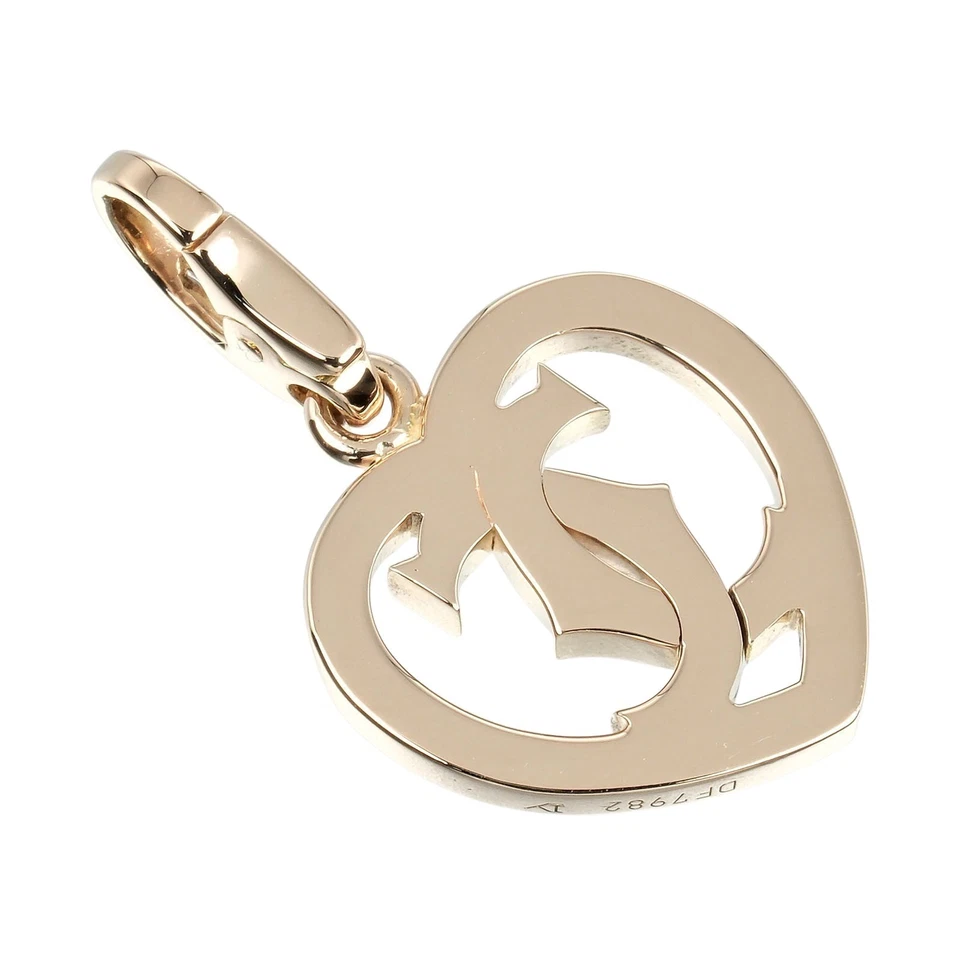 CARTIER 2C Heart Pendant top K18 Pink Gold 5.1g Women - Image 2 of 4