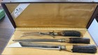 Antique J.A. Henckels Etched Stag Antler 3-piece Carving Set  Solingen Germany — photo 2