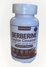 Berberine with Ceylon Cinnamon, 120 Count, 7 in 1 Berberine Supplement 12/26