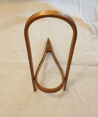 Vintage Riding BOOT JACK  Pull Tree ~ folding boot Jack ~ Oak? ~ Copper rivets