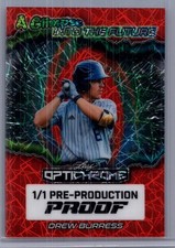 Drew Burress 2025 Leaf Optichrome Baseball 1/1 Pre Production Proof