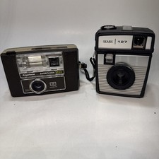 2 Vintage Cameras- Keystone Ever flash 20 And Sears 127