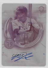 2019 Triple Threads Rookie Printing Plate Magenta 1/1 Brandon Lowe Auto x0y