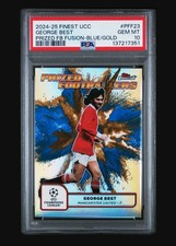 2024-25 Topps Finest UCC George Best Fusion Blue Gold SSP PSA 10 Pop 1