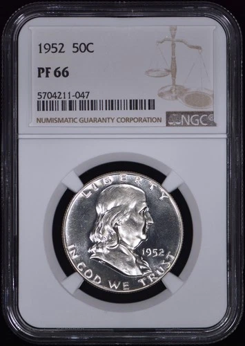 1952 Proof Franklin Half Dollar 50c NGC PF66 - Clean Coin!