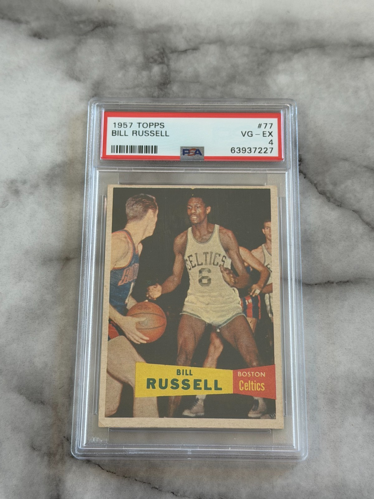 1957 Topps Bill Russell RC PSA 4 view 1