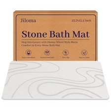 Stone Bath Mat Diatomite Stone Mats for Bathroom Non-Slip Diatomaceous Earth ...