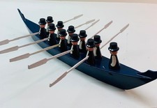 Vintage Swedish Wood Church Boat Folk Art + St.Lucia & Jumping Jack Wood Figure