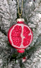 Christmas Glass Ornament - Pomegranate Slice by Wizardi F07M3-54 HB-SY25416