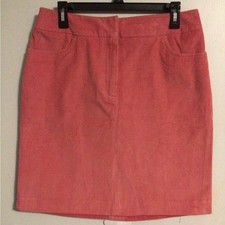 J.G. Hook vintage 80's Y2K retro fall pink coudoroy 2 pocket vent back skirt 12