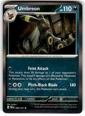 Umbreon 059/131 Holo Rare Prismatic Evolutions Pokemon Holo NM