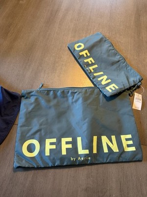Two OFFLINE BY AERIE Zipper Packing Bags Big And Small Bags NWT Travel