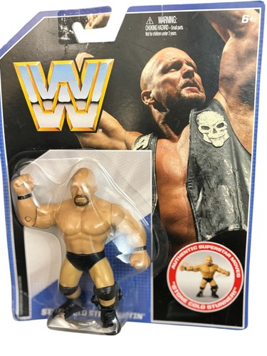 WWE Mattel Retro WWF Hasbro style stone cold Steve...