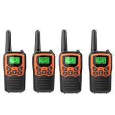 4 PACK Long Range 100 mile Walkie Talkie Two Way Radio Charge Headset Waterproof