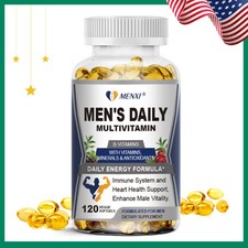 Men's Multivitamin - Daily Nutritional Support for Energy  Vitality  120 Caps