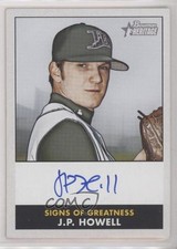 2007 Bowman Heritage Signs of Greatness JP Howell #SG-JH Auto 0c2