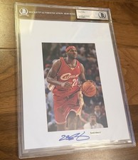 LeBron James signed auto Beckett 8x10 Slabbed Photo RARE NBA Rookie Year 2003 