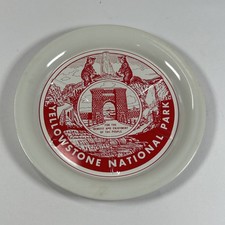 Ancien sous-verre en étain souvenir parc national de Yellowstone