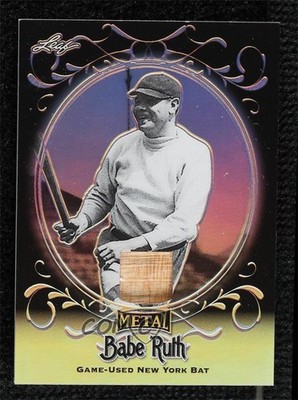2019 Leaf Collection Game-Used Bat Black 3/5 Babe Ruth #SB-03 HOF 0rm6