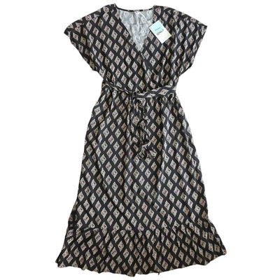 Only Kleid Maxikleid Sommerkleid Kurzarm Viskose ONLNova Life Gr L Schwarz NEU - Bild 1 von 3