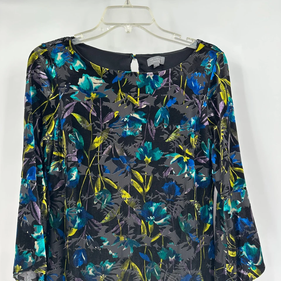 Vestido de terciopelo The Limited Collection para mujer talla S oscuro floral caprichoso Foto 2 de 4