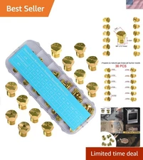 36-Pcs Propane Brass Jet Burner Nozzle Kit with 11 Sizes for Versatility