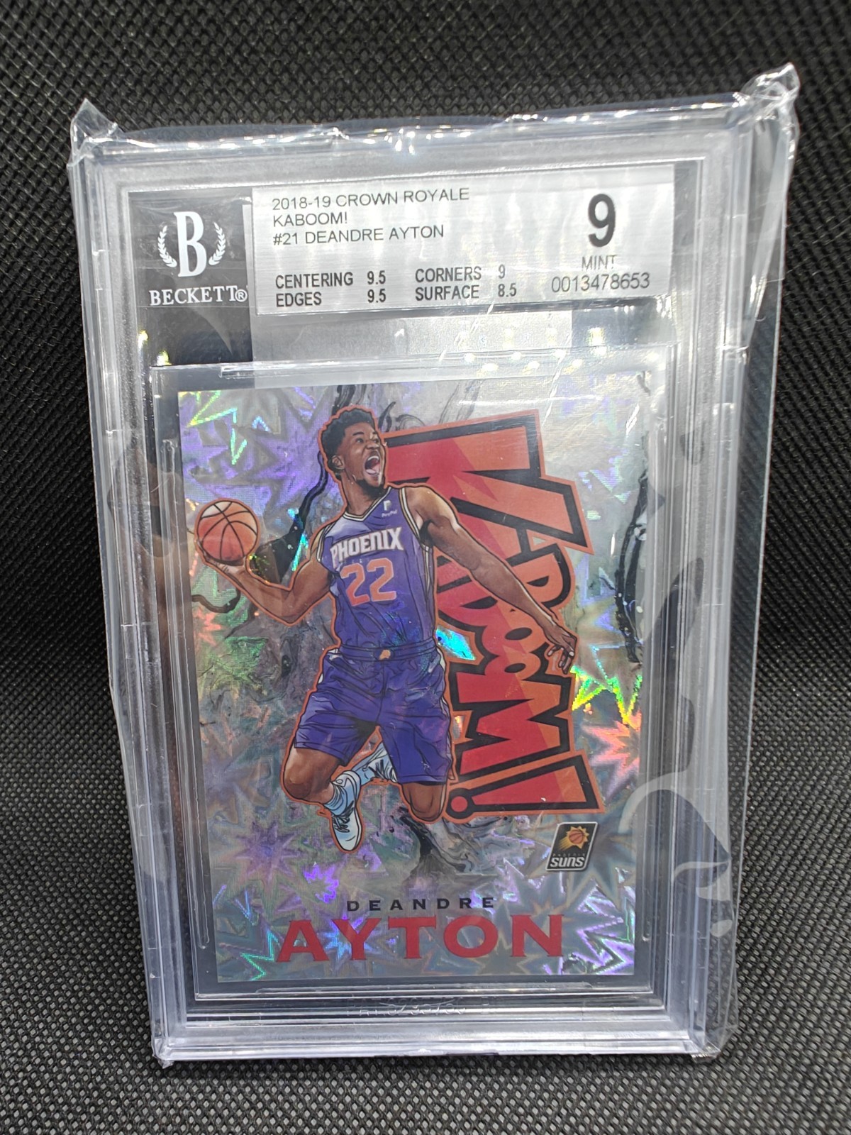 2018-19 DeAndre AYTON SSP BGS 9 KABOOM! RC Card Panini Crown Royale. LAKERS SUNS