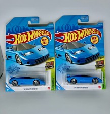 Hot Wheels Bugatti Lot Of 2x - '94 Bugatti EB110 SS Baby Blue 2x NEW HW Exotics