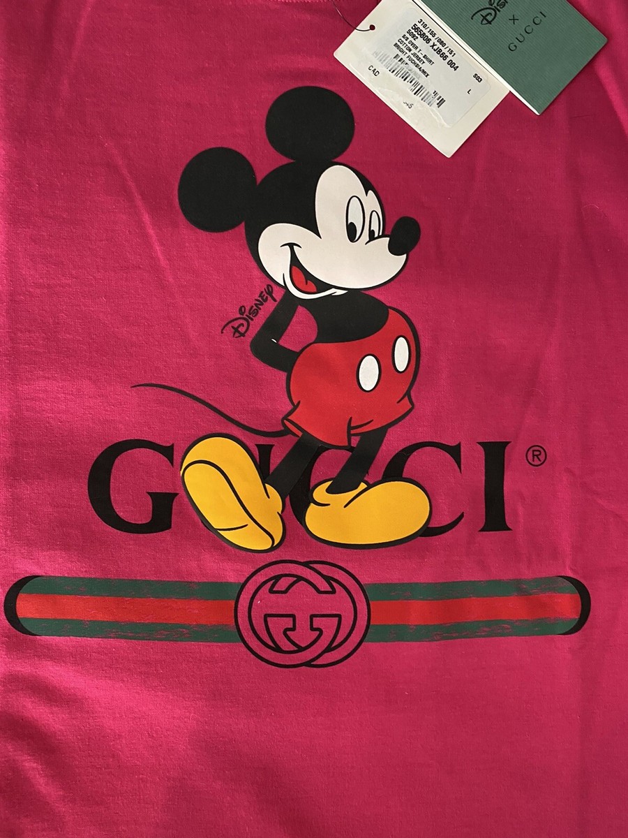 Gucci Disney Oversized Tee - Hot Pink Mickey Mouse | eBay