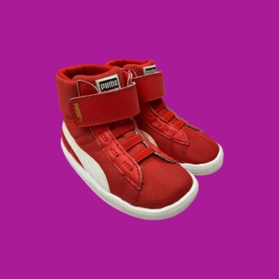 Puma Unisex Kinder Archive Lite Mid V Hi-Top Sneaker, Rot/Weiß, UK 5K | EU 22