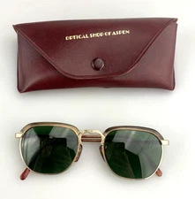 Vintage Optical Shop of Aspen Sunglasses mod. Jerome Round Tortoise Japan RARE