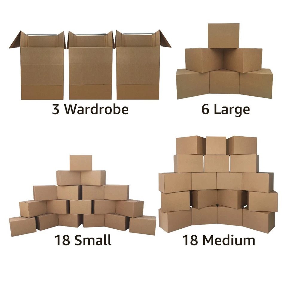 UBMOVE 4 Room Wardrobe Kit 45 Packing Boxes & Packing Supplies - Image 3 of 4