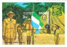 Timbre Scoutisme Drapeaux Sierra Leone BF5 ** - 79374FK