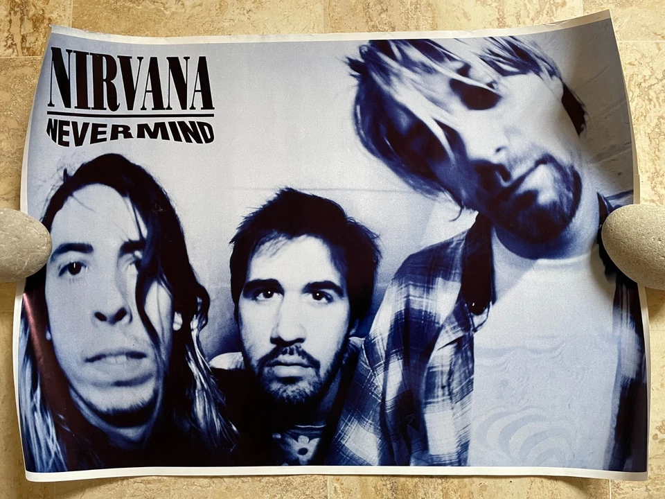 💠POSTER AFFICHE NIRVANA Nevermind Kurt Cobain 1990's UK ~ neuve roulée - Photo 1/1
