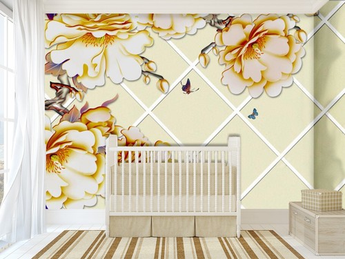 3D Flower Graphic ZHUA44124 Wallpaper Wall Murals Removable Self-adhesive Ann - Picture 1 of 11